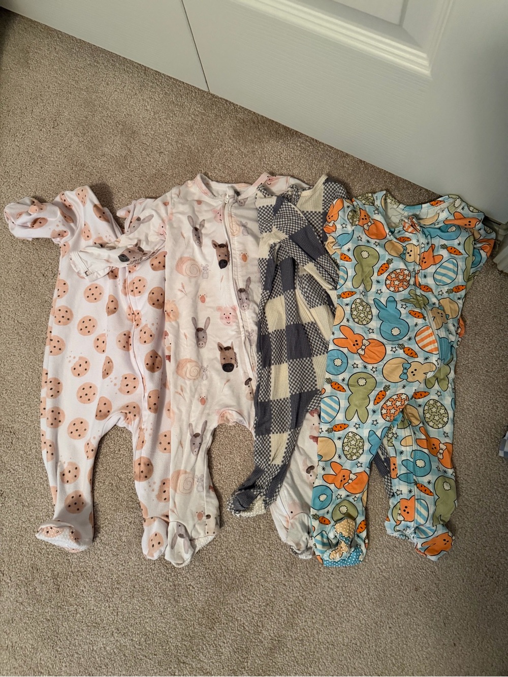 Kids One-Piece Sleepers - Assorted Animal & Pattern Prints - Multi-Color